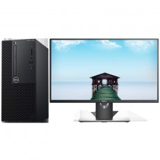 戴尔/DELL OptiPlex 3060 Tower 台式计算机 （i3-8100/4G/1T+128G SSD/集成显卡/DVD刻录/21.5寸显示器）